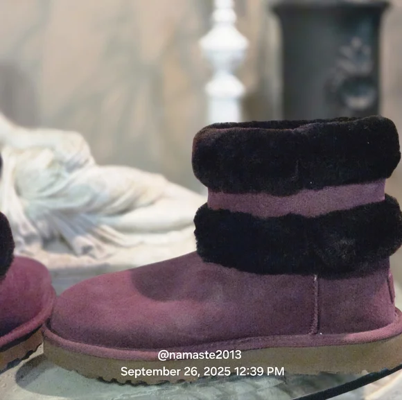 Ugg Limited Edition Fluff Mini Boots Shearling Fur Designer Fur Wool #186 - Picture 12 of 15